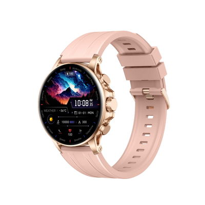 KW266 أول ساعة ذكية AMOLED مستديرة بطول 1.6 بوصة مع مكالمة Bluetooth وأجهزة استشعار متطورة في فئتها
