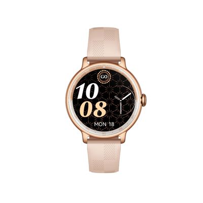 IP68 KW60C مقاوم للماء GPS Motion Track 1.19 بوصة شاشة مستديرة ساعة ذكية للأزياء لمراقبة صحة المرأة ونومها